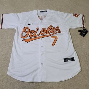 Nike Baltimore Orioles Jackson Holliday #7  White Home MLB Jersey Men L